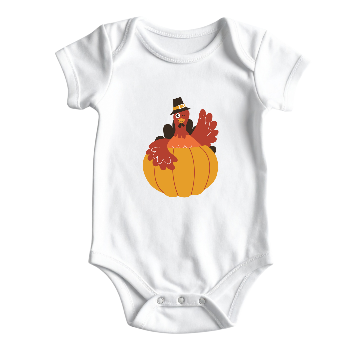 Turkey in a Pumpkin Baby Onesie